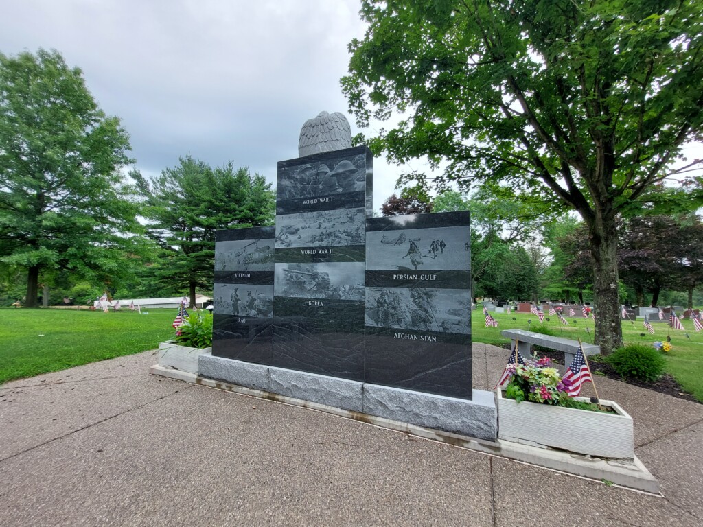Veterans memorial at Good Shepherd cemetery