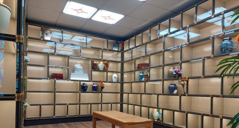 Glass Niches in Mausoleum for cremation