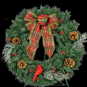 20" Wreath w / Cardinal